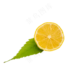 柠檬片和绿叶