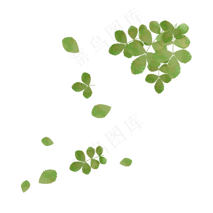 落叶秋天树叶飘落