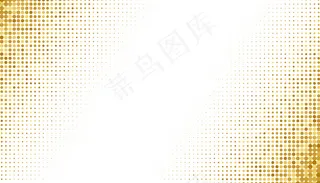 白色背景上的金色半色调