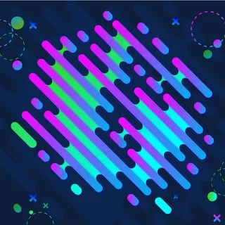 现代孟菲斯背景，霓虹亮色