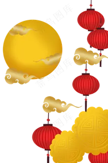 中秋月圆之夜灯笼