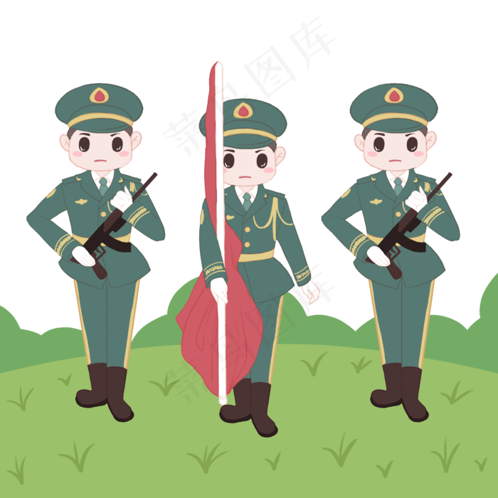 卡通可爱国庆节(2000X2000(DPI:300))psd模版下载