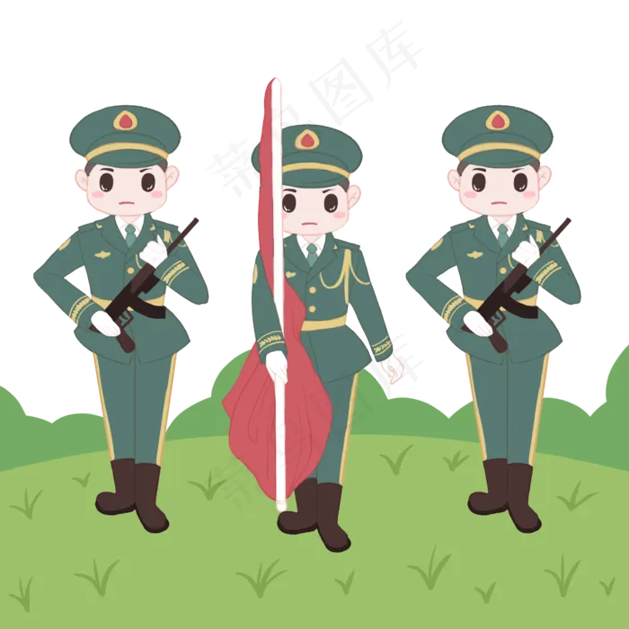 卡通可爱国庆节(2000X2000(DPI:300))psd模版下载