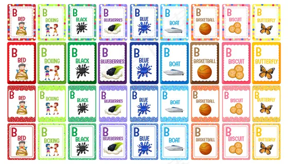 字母b字母闪光卡套装