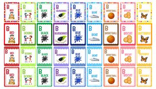 字母b字母闪光卡套装