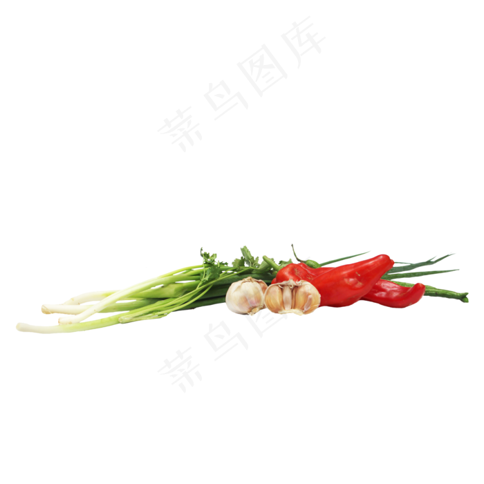 油麦菜辣椒大蒜组合