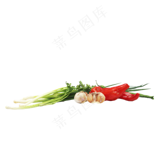 油麦菜辣椒大蒜组合