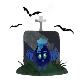 万圣节小鬼出没卡通形象