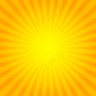 阳光背景为橙色，阳光为黄色。