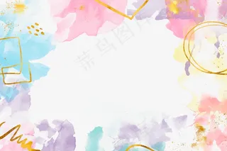 金箔水彩画背景