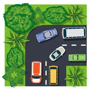 顶视图是一张市区地图