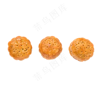 月饼白底摄影图
