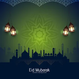艺术开斋节穆巴拉克伊斯兰节日宗教背景设计矢量