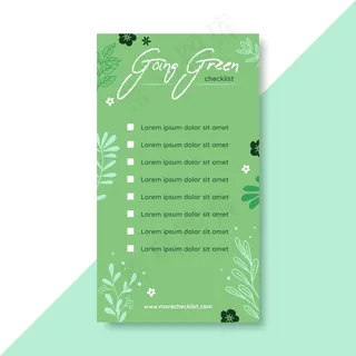 走向绿色清单模板故事模板