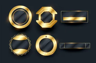 空金徽章和标签元素集合