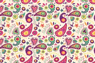 彩色佩斯利图案