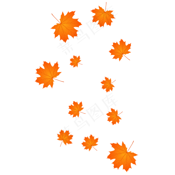 黄色落叶漂浮(2000X2000(DPI:300))ai矢量模版下载