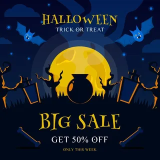 万圣节横幅banner出售