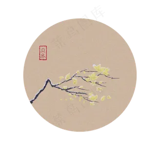 手绘中国风二十四节气之立冬可商