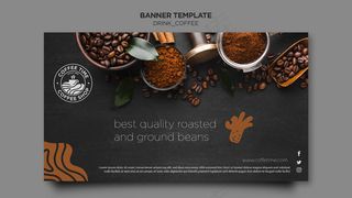 咖啡横幅banner模板