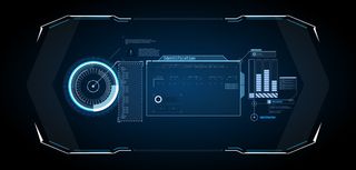 未来矢量hud界面屏幕设计。