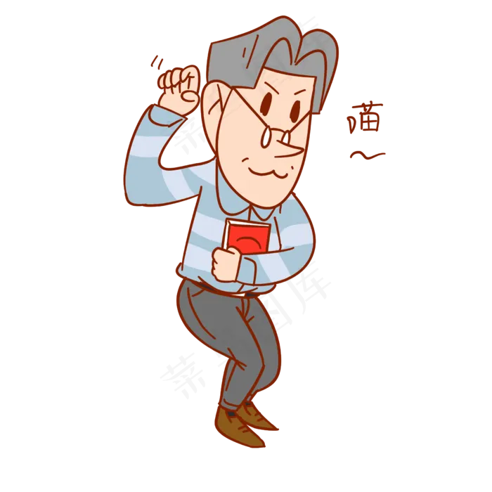 教师节老师装喵咪表情(2480X2480(DPI:300))psd模版下载
