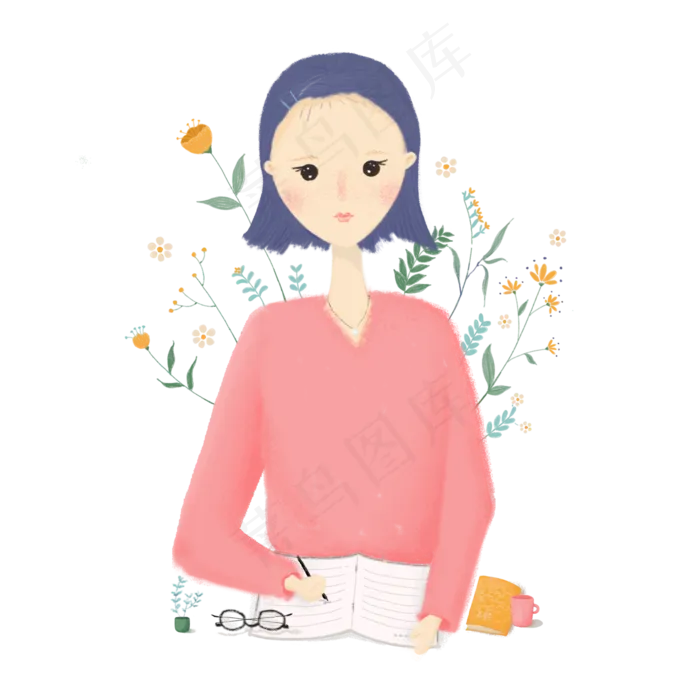 治愈系文艺小清新教师节致敬之语(2000X2000(DPI:300))psd模版下载