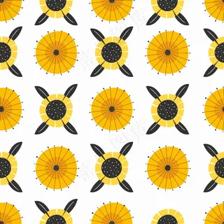 平面设计简约向日葵图案