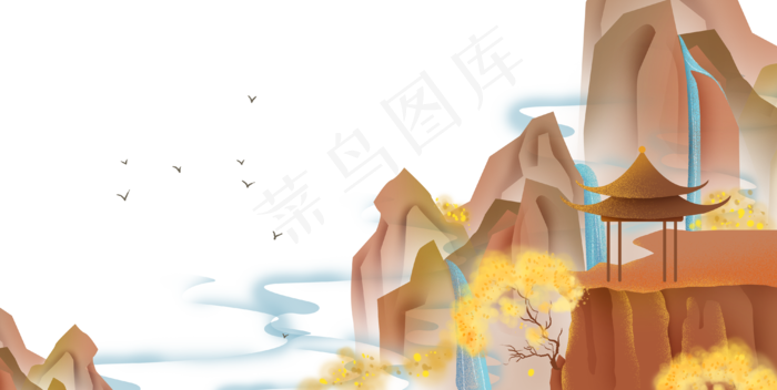 中国风古风秋色(3980X2000(DPI:299))psd模版下载