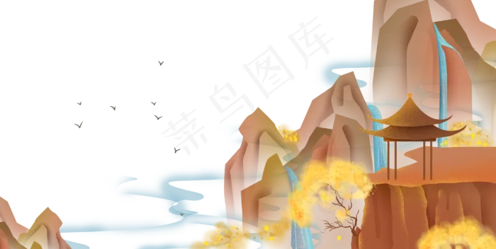 中国风古风秋色(3980X2000(DPI:299))psd模版下载