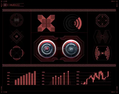 平视显示模板。未来的hud。