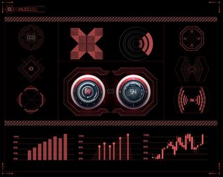 平视显示模板。未来的hud。