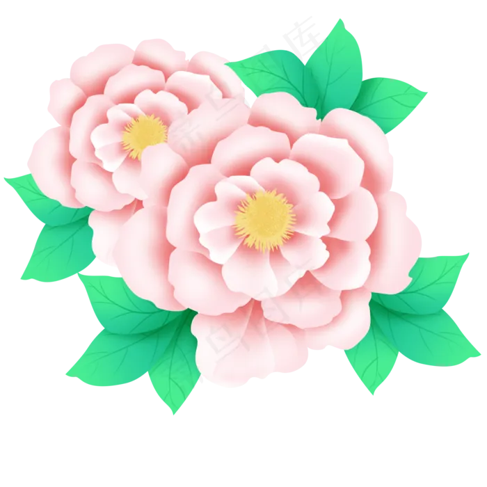 中秋节装饰图案牡丹(2048X2048(DPI:300))psd模版下载