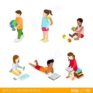 儿童学习,学习,课堂作业,网络信息图表概念图标集。 儿童学习,学习,课堂作业,网络信息图表概念图标集。