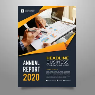 带照片的摘要年报模板