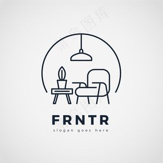 简约家具标志背景