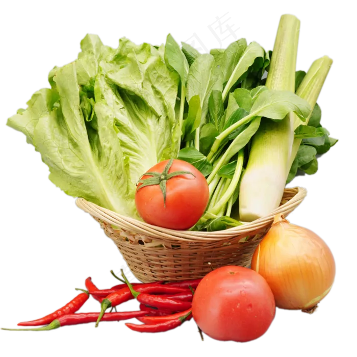 蔬菜小油菜和西红柿