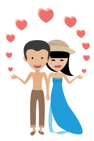 七夕情侣ai素材