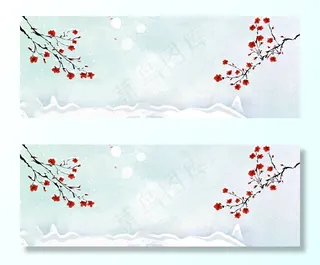 小可爱雪花下雪冬季女装淘宝banner