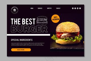 汉堡登录页模板