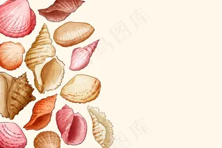 水彩画夏季背景设计