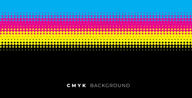 带有cmyk颜色的半色调背景