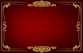 金色边框和框架模板，带角泰国线花卉图案