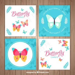 可爱的蝴蝶卡片