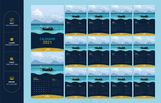 最简单的日期计划，日历模板。桌面日历模板