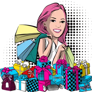 双十一电商波普风狂欢购物者6