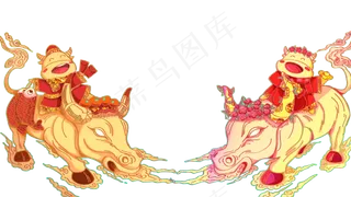 2021牛年金牛贺岁牛年吉祥福