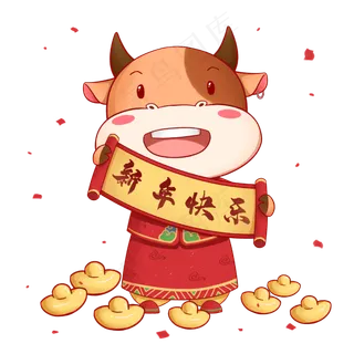 2021牛年形象png素材