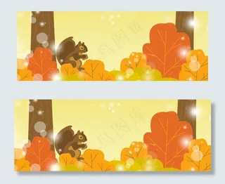 秋天促销提前开抢秋天价到矢量展板设计