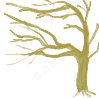 秋天树木手绘树元素